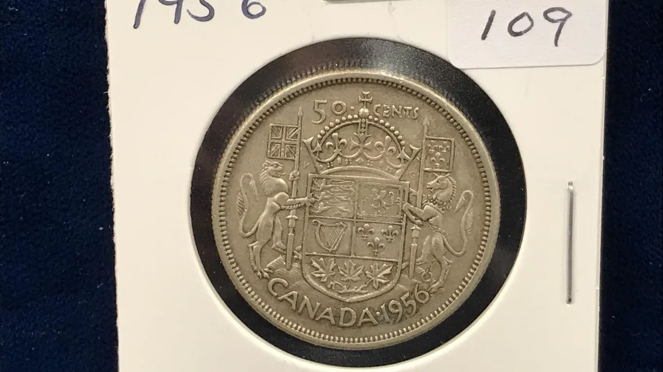1956 Can Silver 50 cent piece