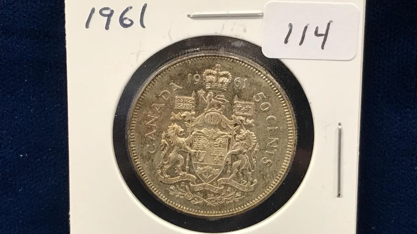 1961 Can Silver 50 cent piece