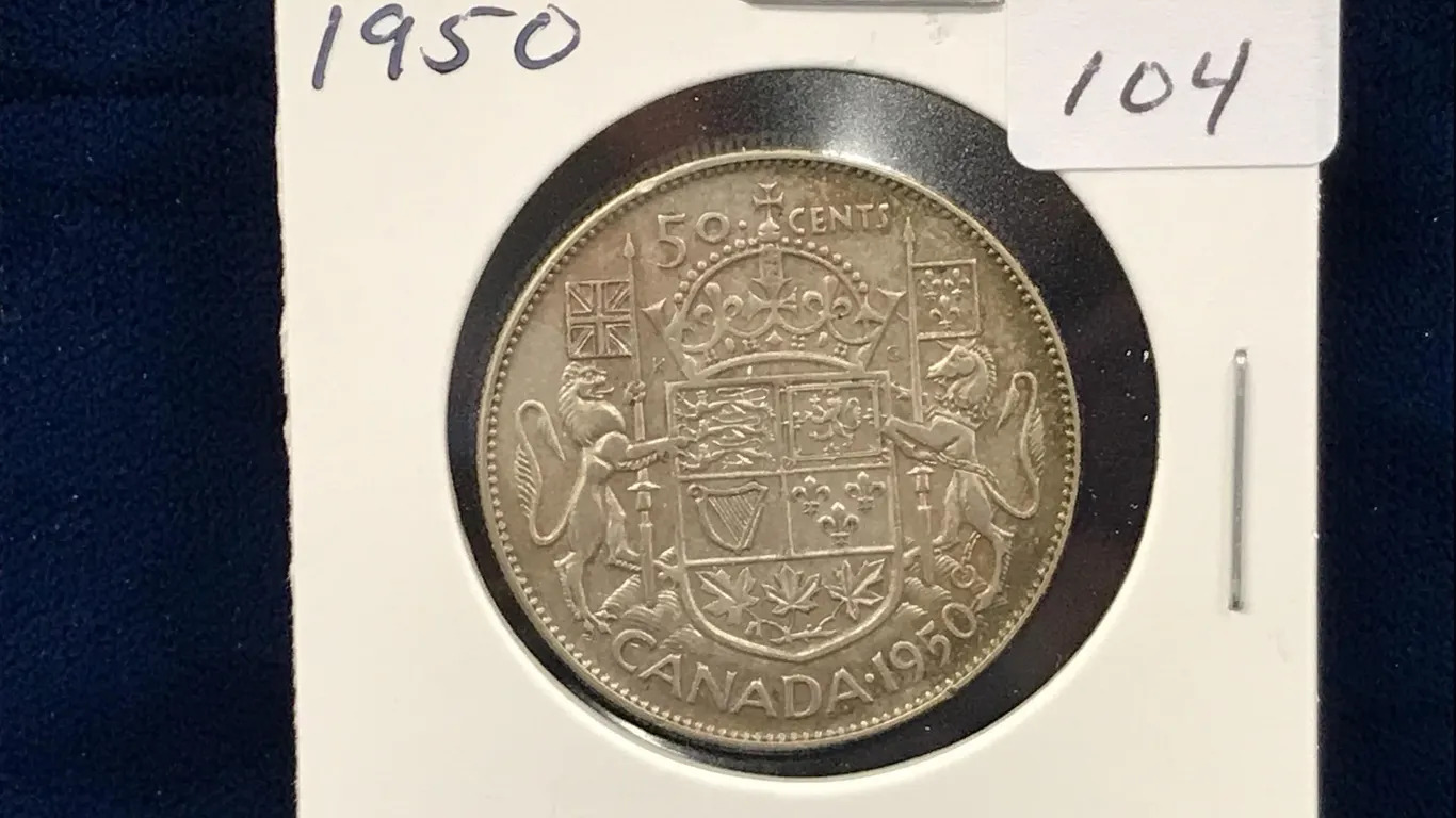 1950 Can Silver 50 cent piece
