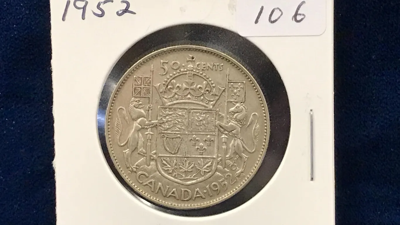 1952 Can Silver 50 cent piece