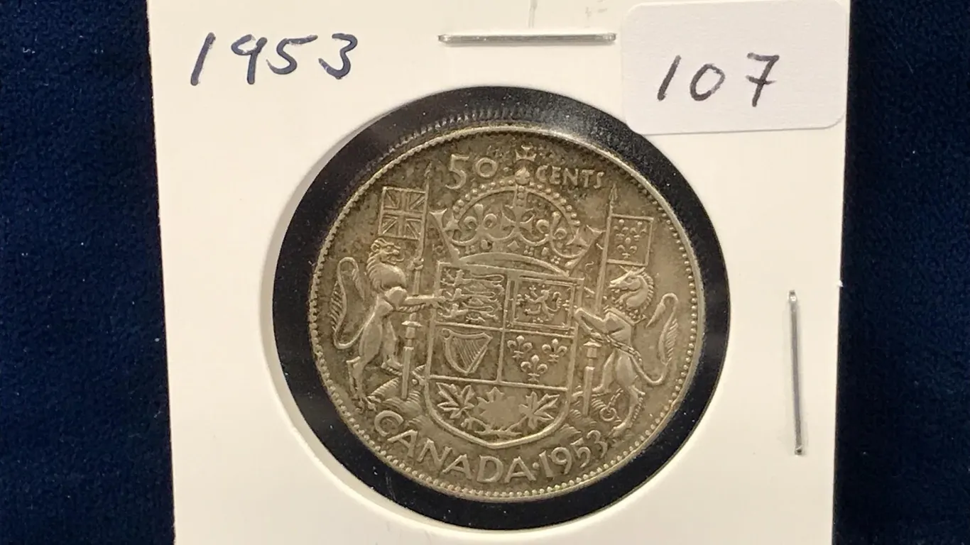 1953 Can Silver 50 cent piece