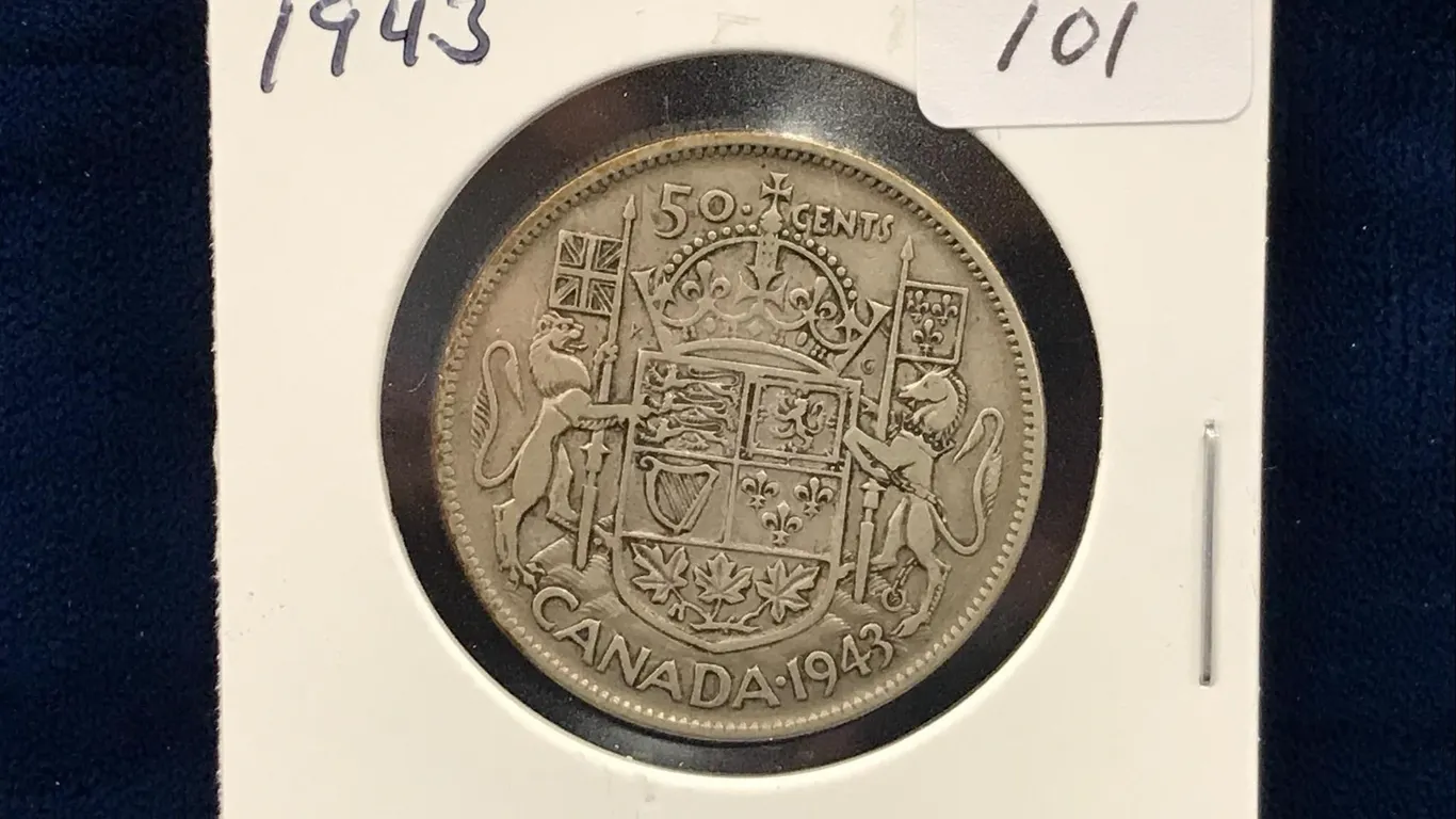 1943 Can Silver 50 cent piece