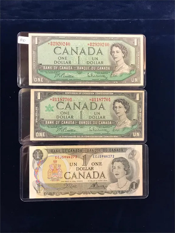 1954, 67 & 73 $1 Can Bank Notes