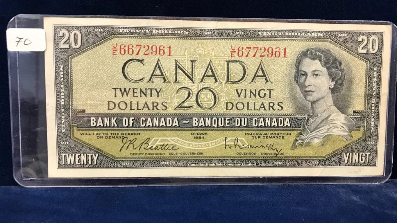 1954 Bank of Can $20 Bank Note