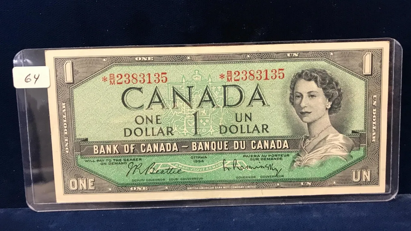1954 Bank of Can Replacement $1 Bank Note