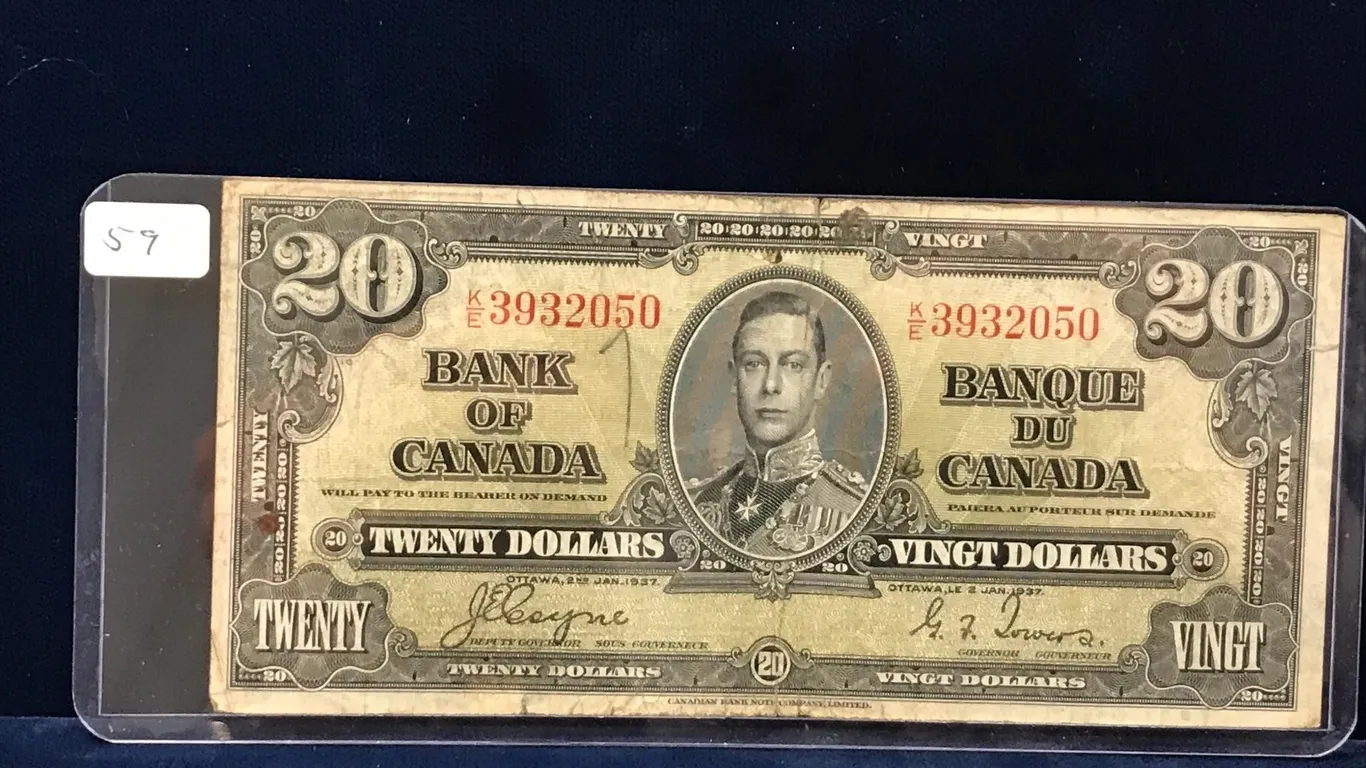 1937 Bank of Canada $20 Bank Note