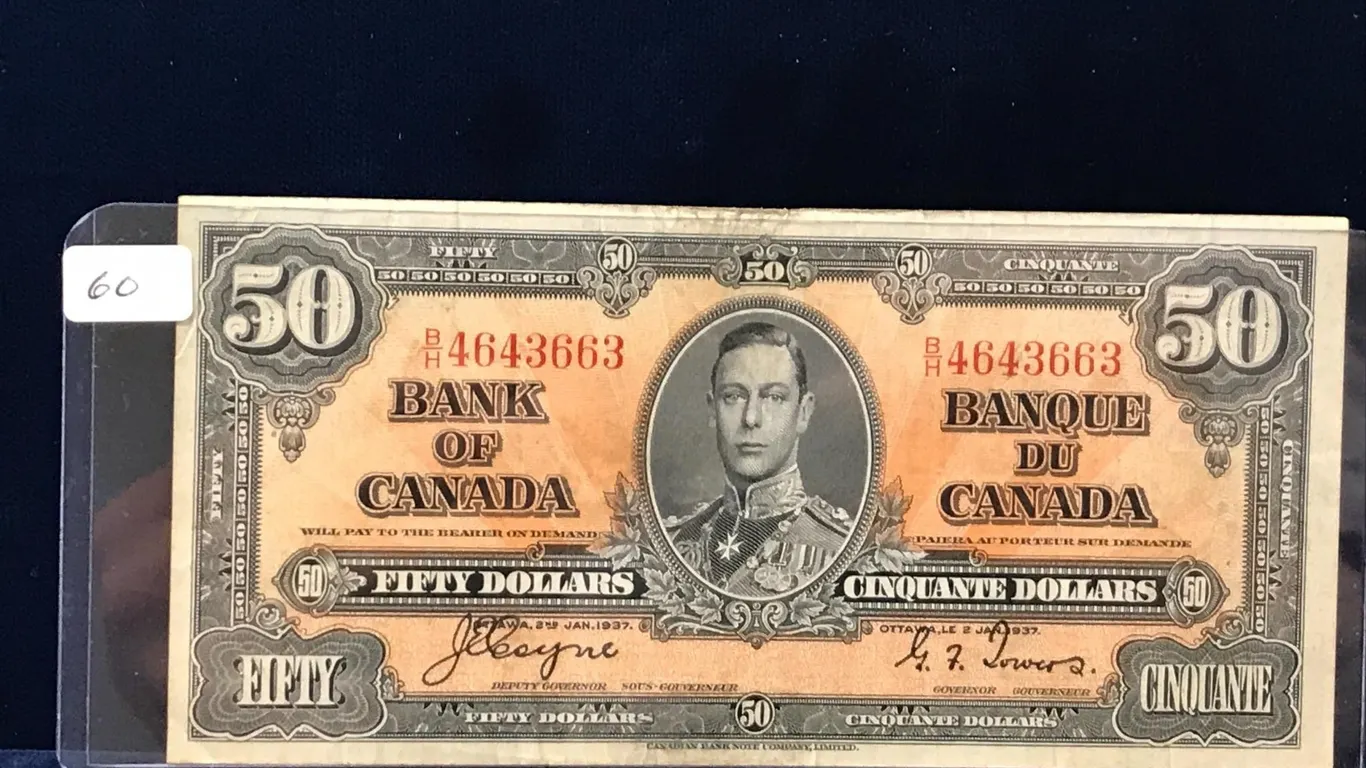 1937 Bank of Canada $50 Bank Note