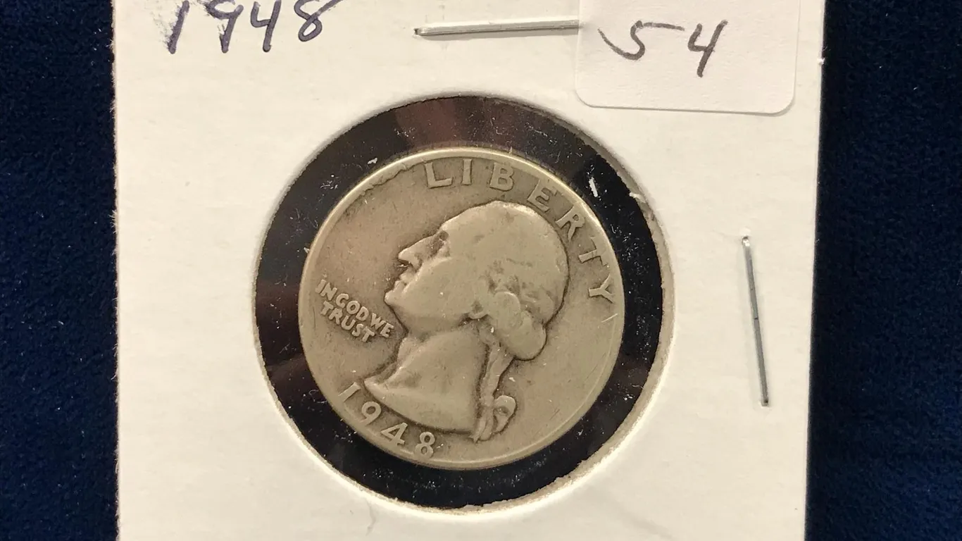 1948 USA Washington Silver 25 Cent Piece