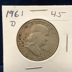 1961 D  USA Franklin Silver Half Dollar