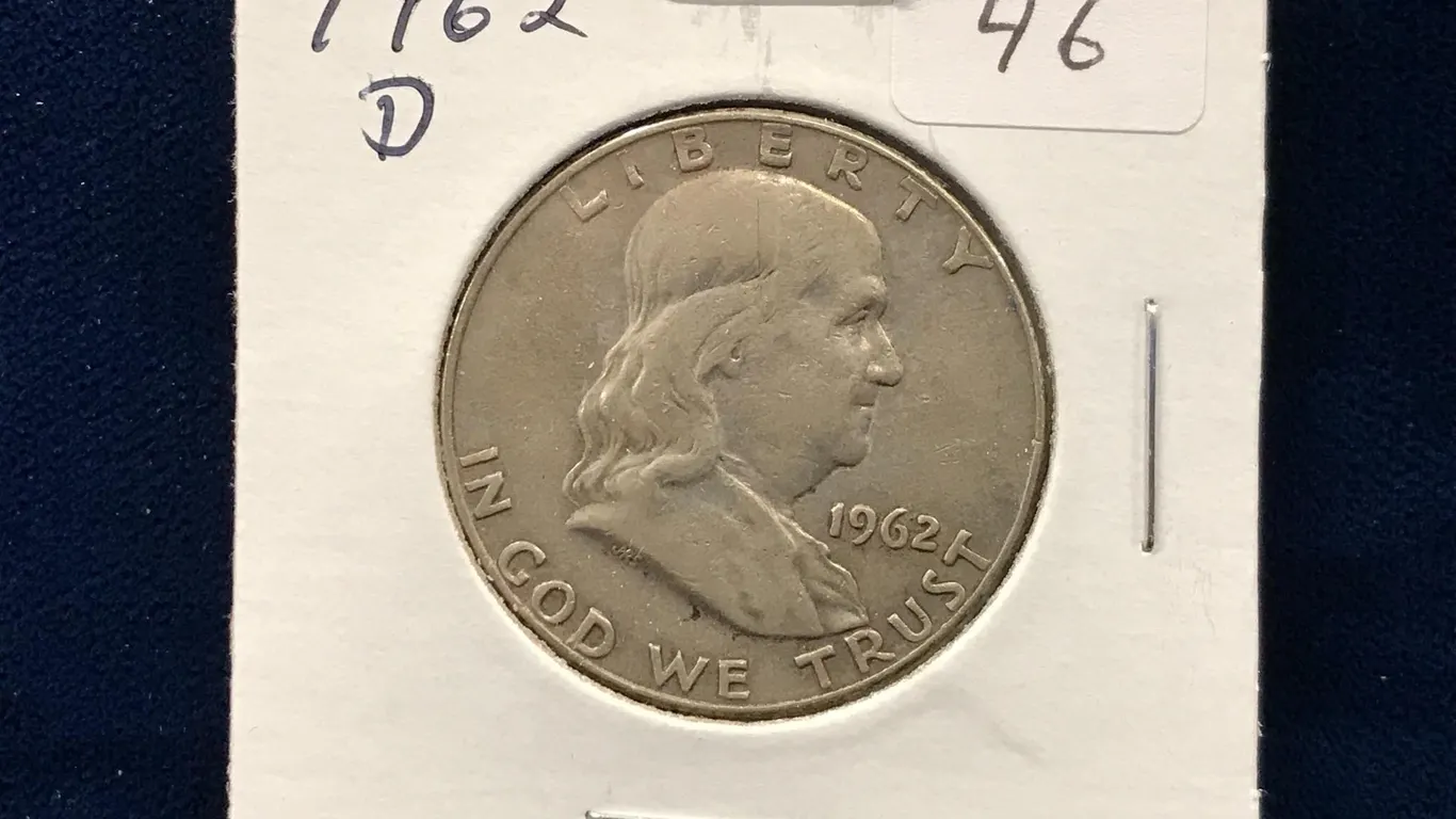 1962 D USA Franklin Silver Half Dollar