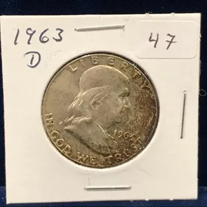 1963 D  USA Franklin Silver Half Dollar
