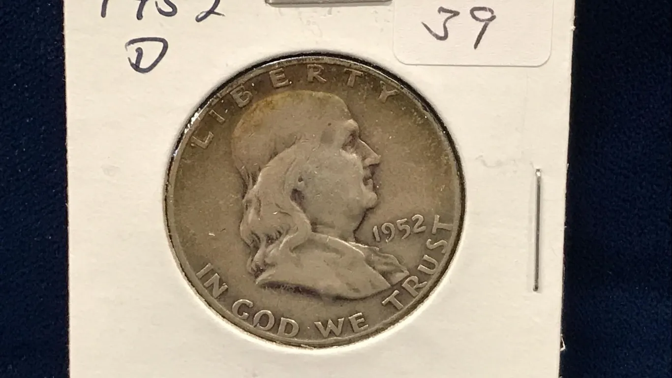 1952 D USA Franklin Silver Half Dollar