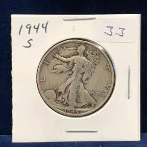 1944 S  USA Liberty Walking Silver Half Dollar