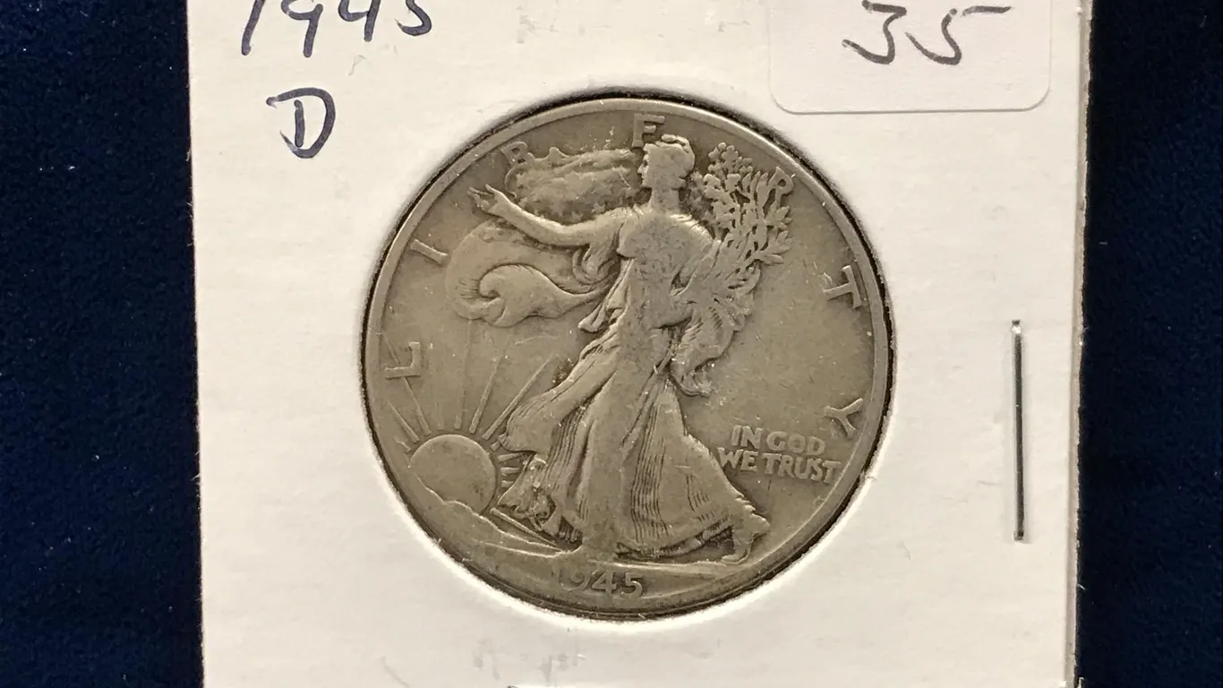 1945 D USA Liberty Walking Silver Half Dollar