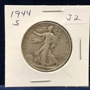 1944 S  USA Liberty Walking Silver Half Dollar