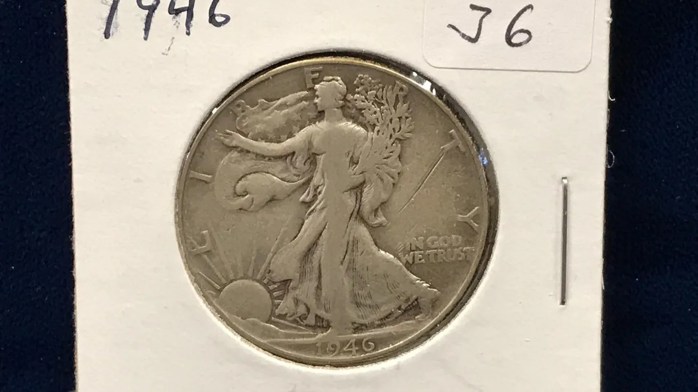 1946 USA Liberty Walking Silver Half Dollar