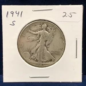 1941 S  USA Liberty Walking Silver Half Dollar