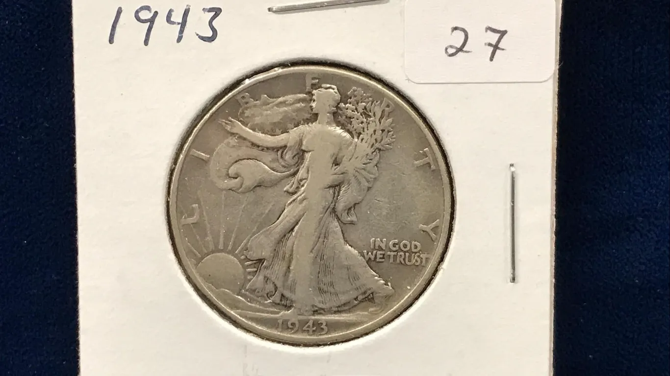 1943 USA Liberty Walking Silver Half Dollar