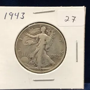 1943  USA Liberty Walking Silver Half Dollar