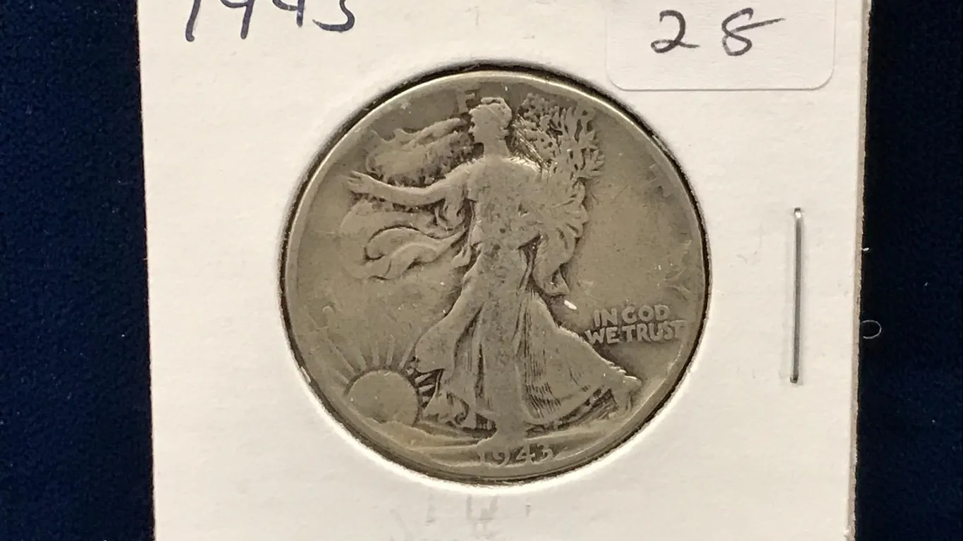 1943 USA Liberty Walking Silver Half Dollar