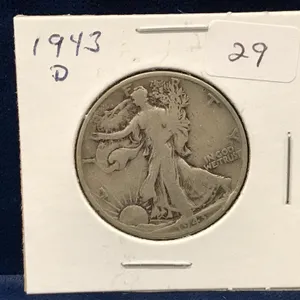 1943 D  USA Liberty Walking Silver Half Dollar