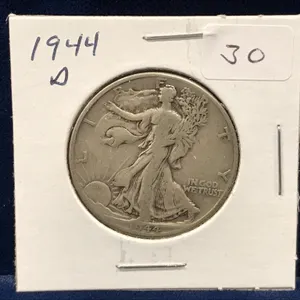 1944 D  USA Liberty Walking Silver Half Dollar