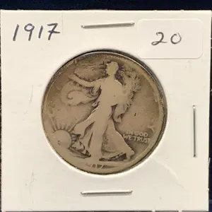 1917  USA Liberty Walking Silver Half Dollar