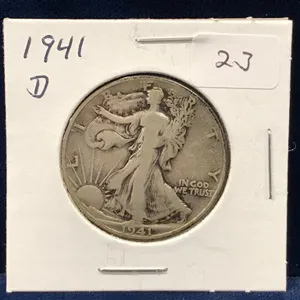 1941 D  USA Liberty Walking Silver Half Dollar