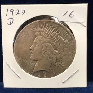 1922 D  USA Peace Silver Dollar
