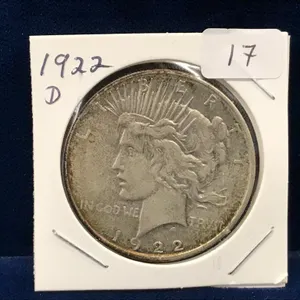 1922 D  USA Peace Silver Dollar