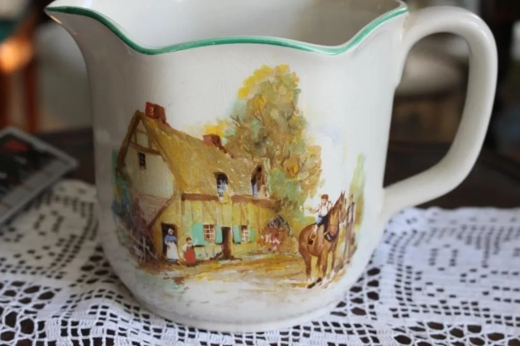 Nelson Ware Pitcher Jug with Country Scene