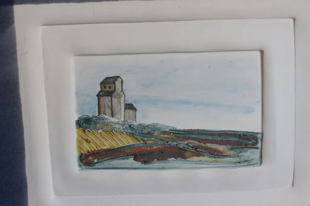 Susan Remenda Clay Relief Painting - Grain