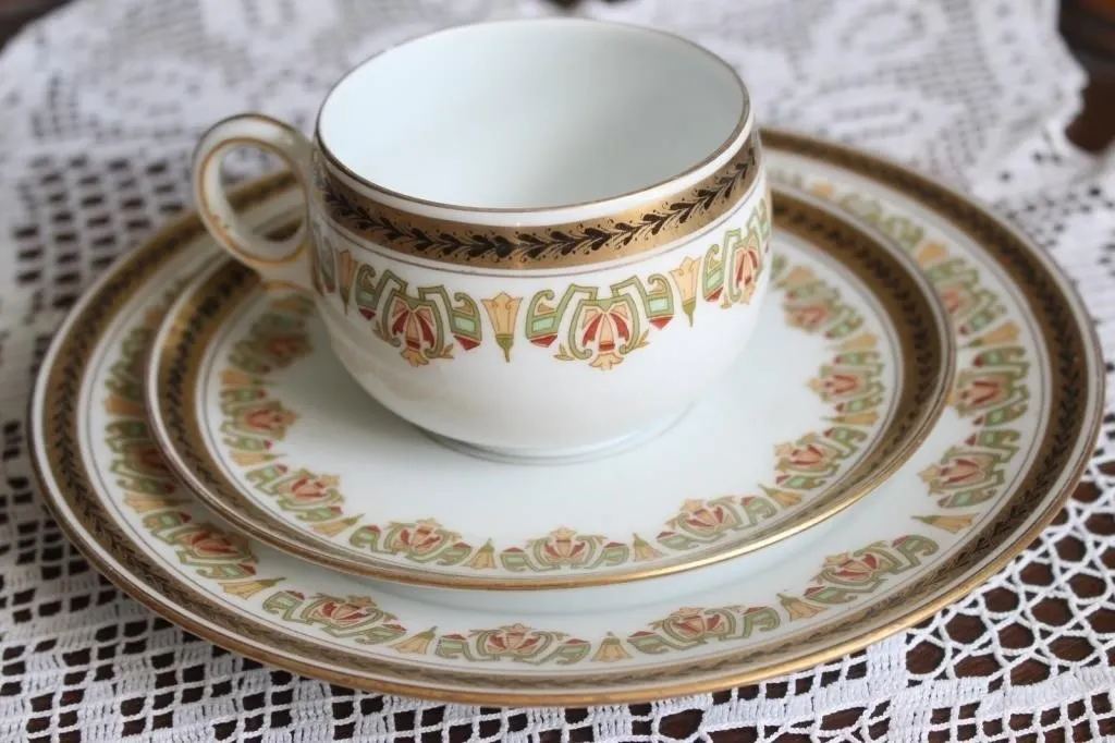 Victoria Austria Porcelain Cup, Saucer & Plate