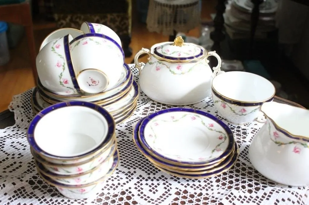 Royal Crown Derby floral china tea set