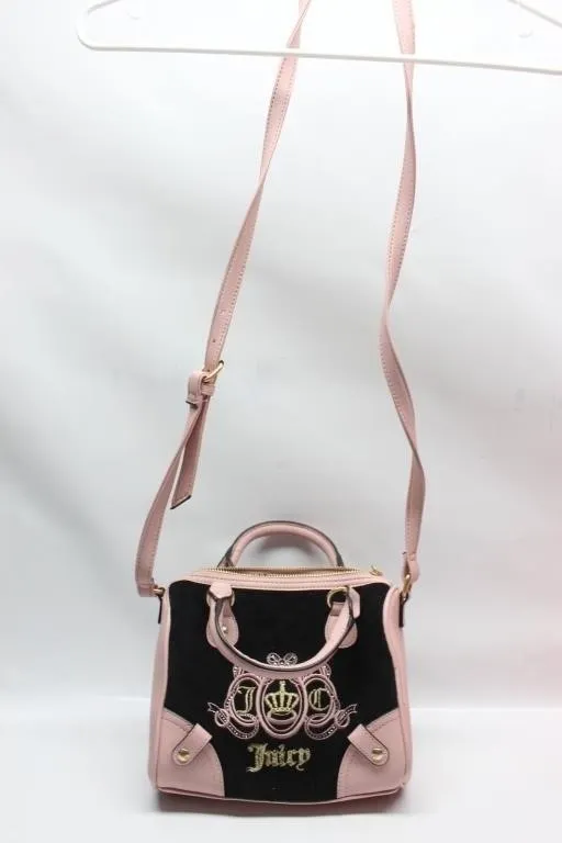 Juicy Couture Black & Pink Crossbody Handbag