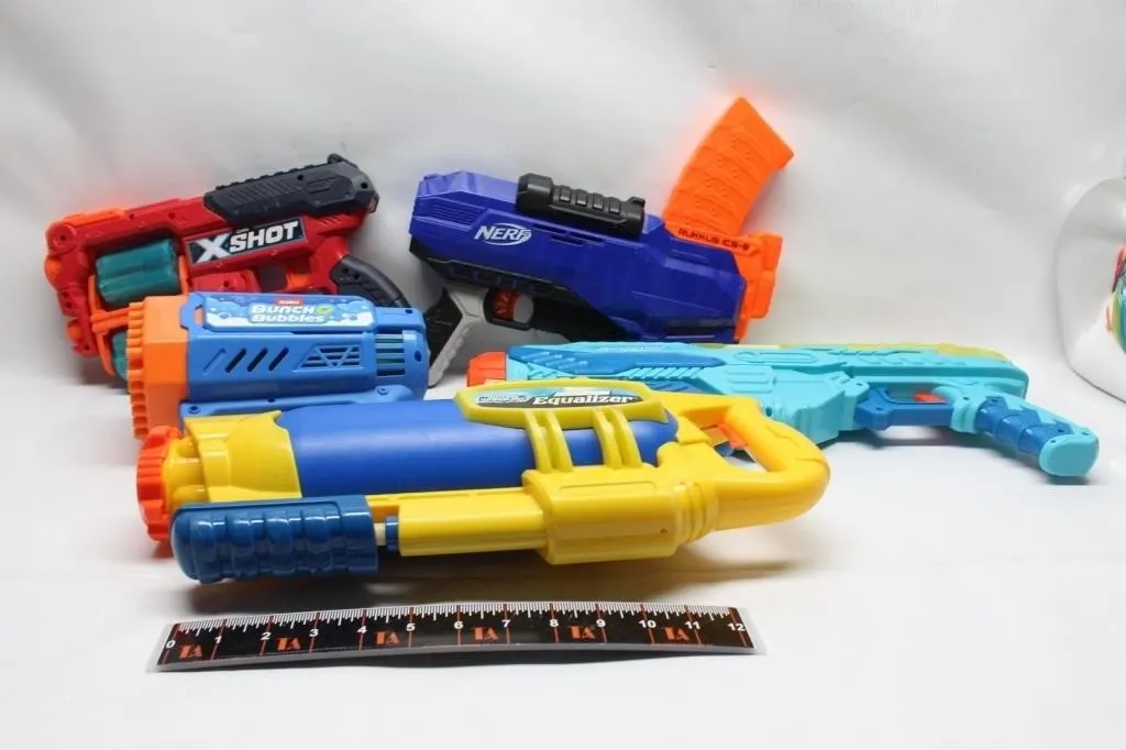 Toy Blaster Lot - Nerf, X-Shot, Water Warriors