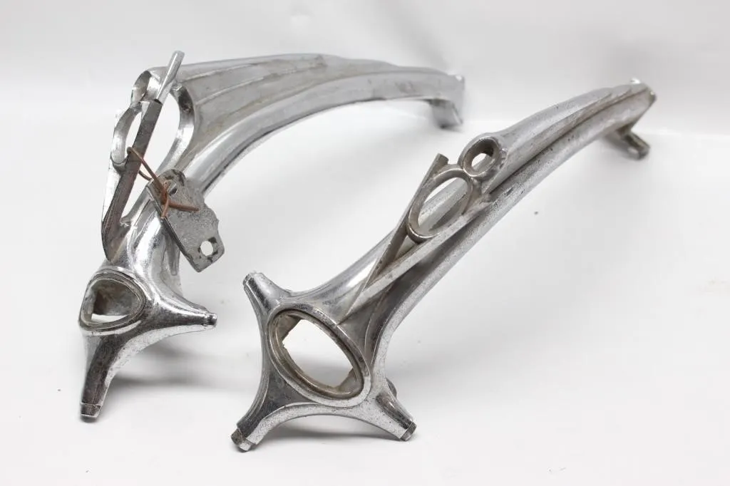 Pair Vintage Chrome Fork Crown Bicycle Parts