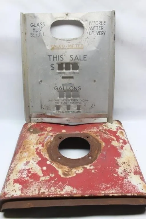 Vintage Calco-Meter Gas Pump Face Panel
