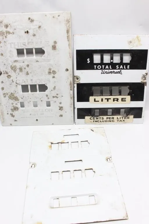 Vintage Gas Pump Face Plates Lot - Universel