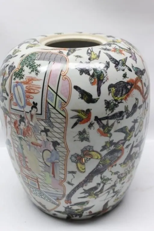 Chinese Porcelain Vases w Bird Motifs (2)