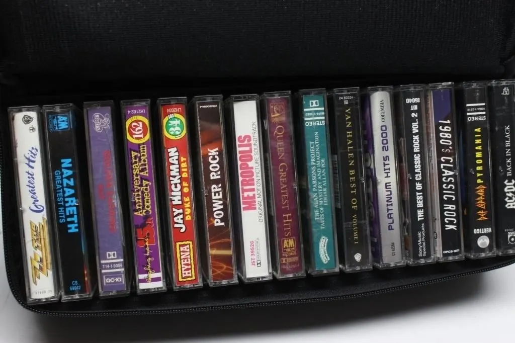 Cassette Tape Case with Classic Rock Collection