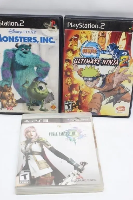 PS2 PS3 Game Lot Monsters Inc, Naruto Ninja 2, FF