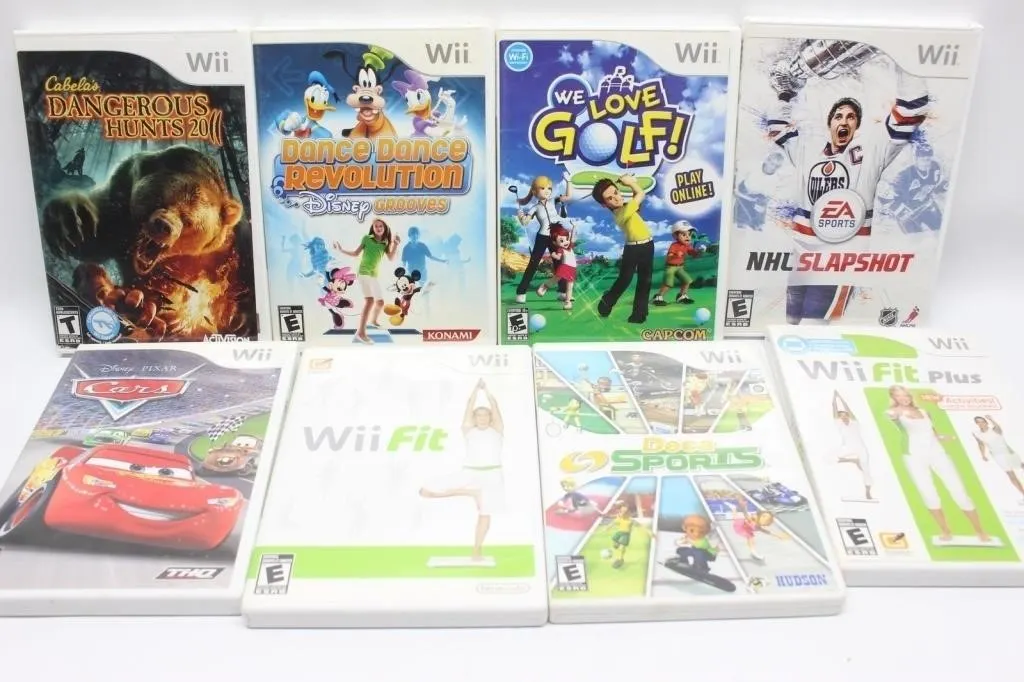 Lot of 8 Nintendo Wii Games - Fit, Sports, Golf &