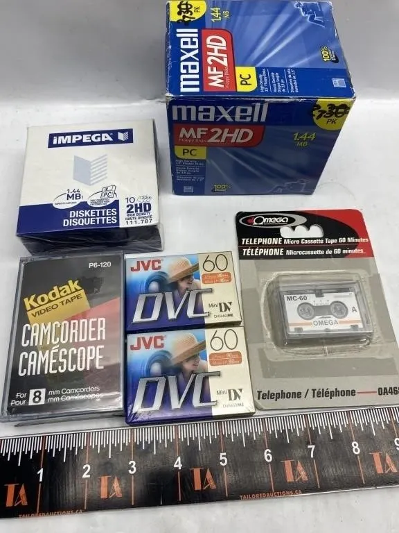 Blank Media Lot Floppy Disks, DVC, Camcorder,