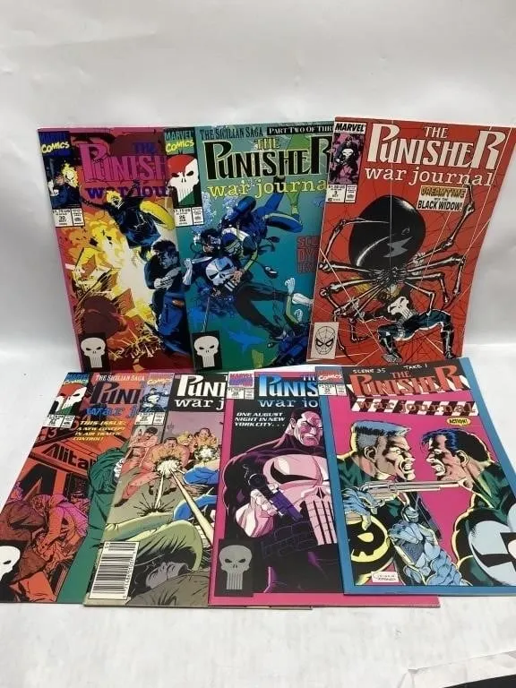 Punisher War Journal Comic Lot (Marvel, 8 Issues)