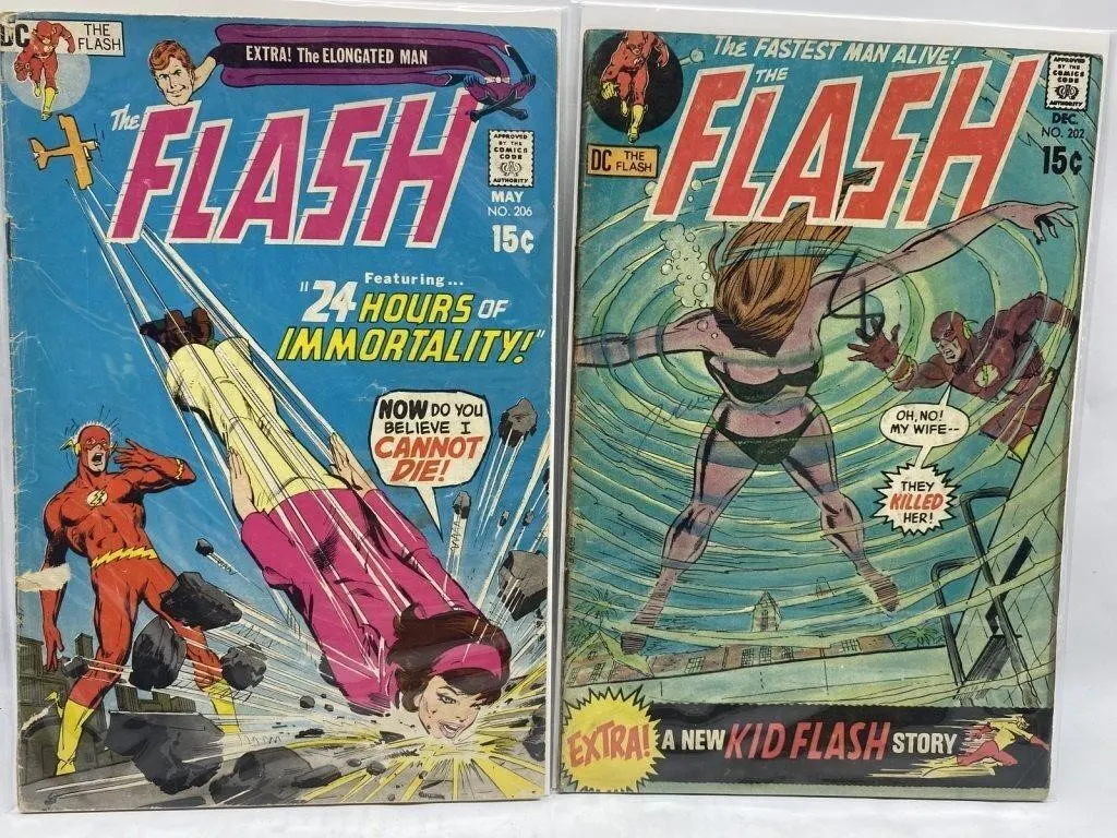 The Flash 206 and 202 Comic Books (2)