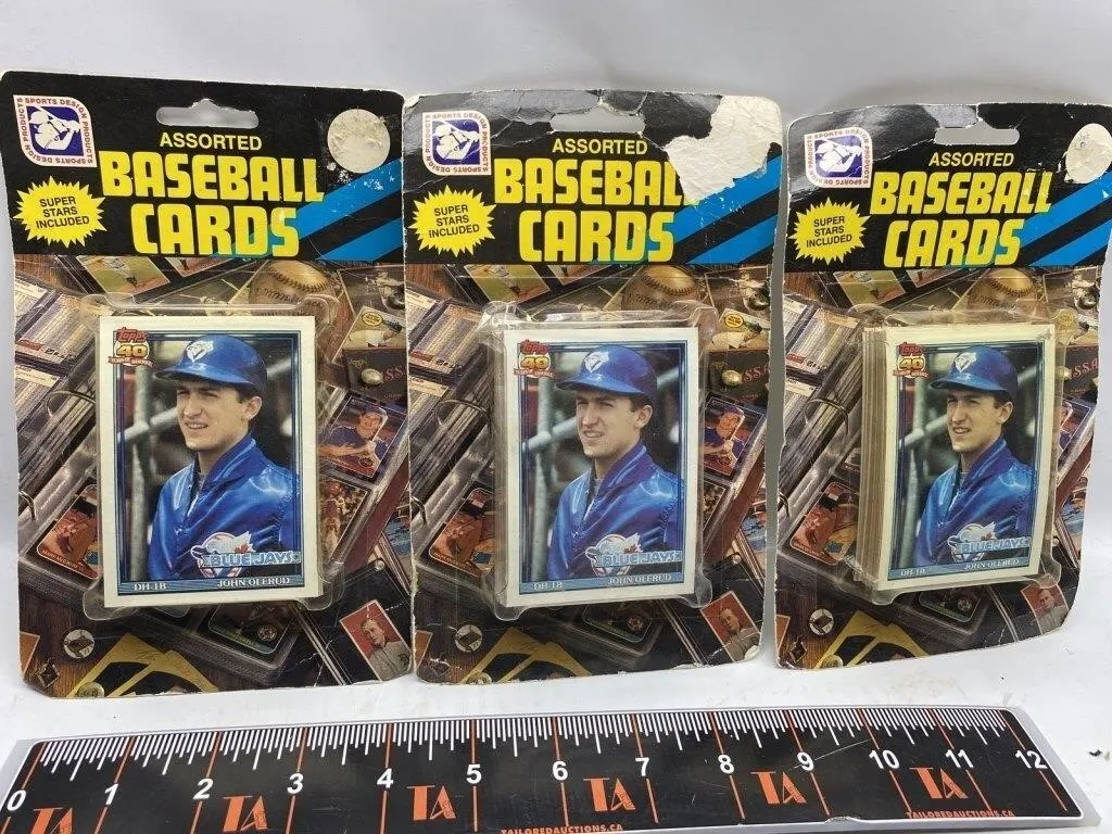 Assorted Baseball Cards Packs - John Olerud (3)