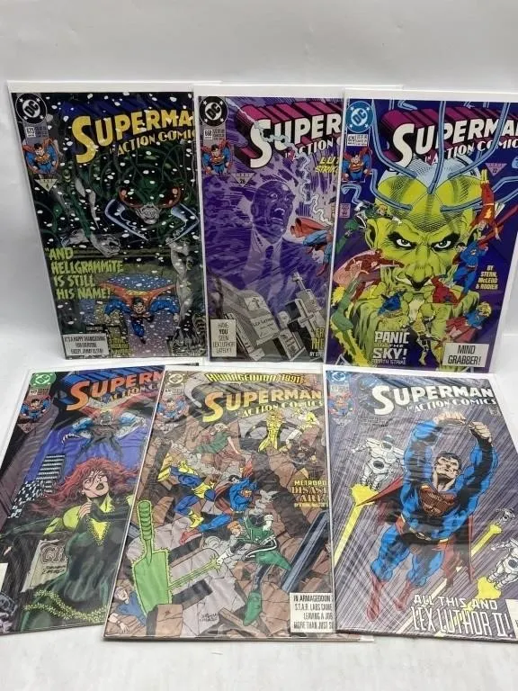 Superman in Action Comics comic book lot (7