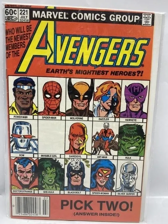 Avengers 221 Marvel Comics 1982
