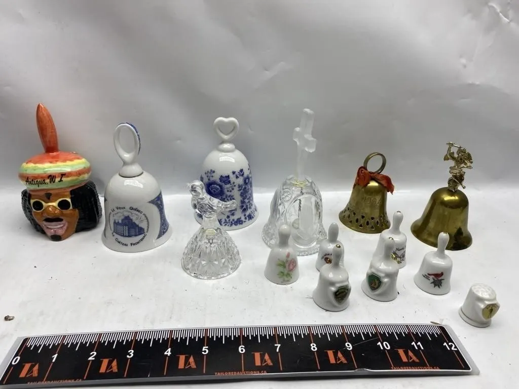 Collectible Bell Collection with Figural Toby Jug